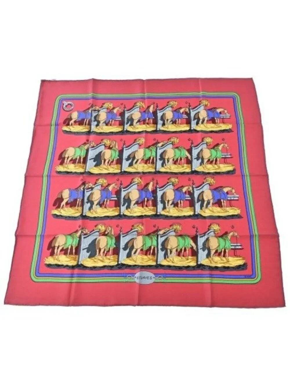 ★SOLD★ Hermes Bandana Scarf Red - Picture 1 of 7
